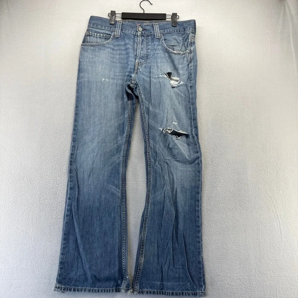 Vintage Levis Jeans Men's 34x32 Blue Denim 512 Bootcut Baggy Distressed Y2k
